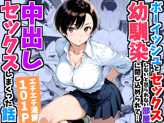 ボーイッシュ幼馴染と「セックスしないと出られない部屋」に閉じ込められて…中出しセックスしまくった話 エロ